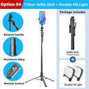 1750mm Bluetooth Selfie Stick Tripod with LED Light and Foldable Design for Smartphones Steady