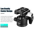 ANDOER H-35 Tripod Ball Head – 360° Panorama Ballhead Mount with U-Groove, 15kg Load Capacity