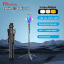 1750mm Bluetooth Selfie Stick Tripod with LED Light and Foldable Design for Smartphones Steady