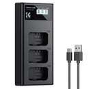 K&F CONCEPT NP-FW50 Battery Charger with LCD Display for Sony A7 A6000 A6400 A6500