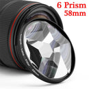 Kaleidoscope Prism Filter 49mm–77mm Glass Creative Lens Effect for DSLR Cameras & Phones