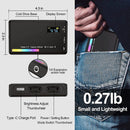 BTFOOR LED RGB Camera Light – Color Dimmable Video Panel, 2500K-9000K , CRI 95+, 3300mAh Battery