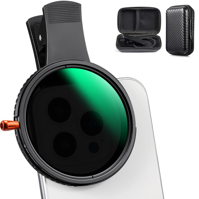 67mm Clip-On Phone Filter Set – ND2–32, CPL, 1/4 & 1/8 Black Pro Mist for Smartphone Cameras