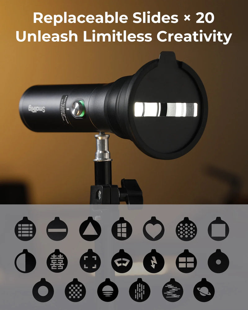 SmallRig RF 10C Focusable LED Video Light with Filters & Adjustable Color – 3H Runtime
