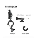 360° Rotating Handlebar Mount for Action Cameras with GoPro Adapter (8–35mm Pipes)