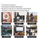 HONGDAK Motorcycle & Bicycle Double Bracket – For Insta360 One X2/X3, GoPro 11/10/9, and Cameras