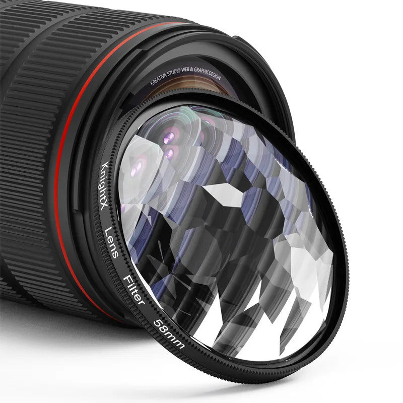 Kaleidoscope Prism Filter 49mm–77mm Glass Creative Lens Effect for DSLR Cameras & Phones