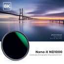 MRC Slim ND1000 Neutral Density Filter for Sony, Canon, Nikon Lenses (52-82mm) Super HD Glass